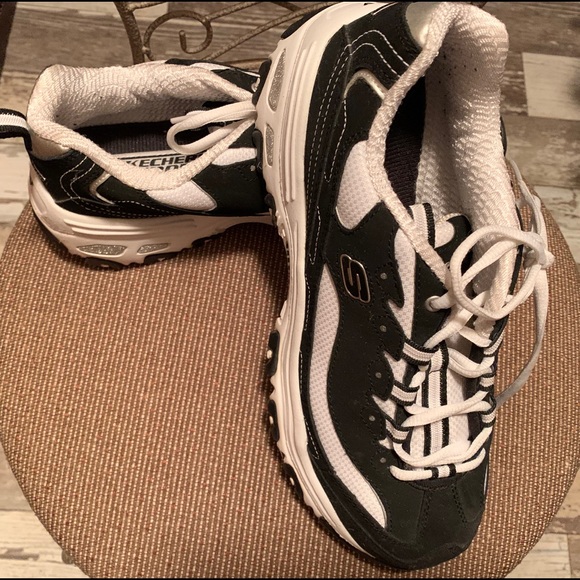 Skechers Shoes - Black and white size 10 Skechers sneakers